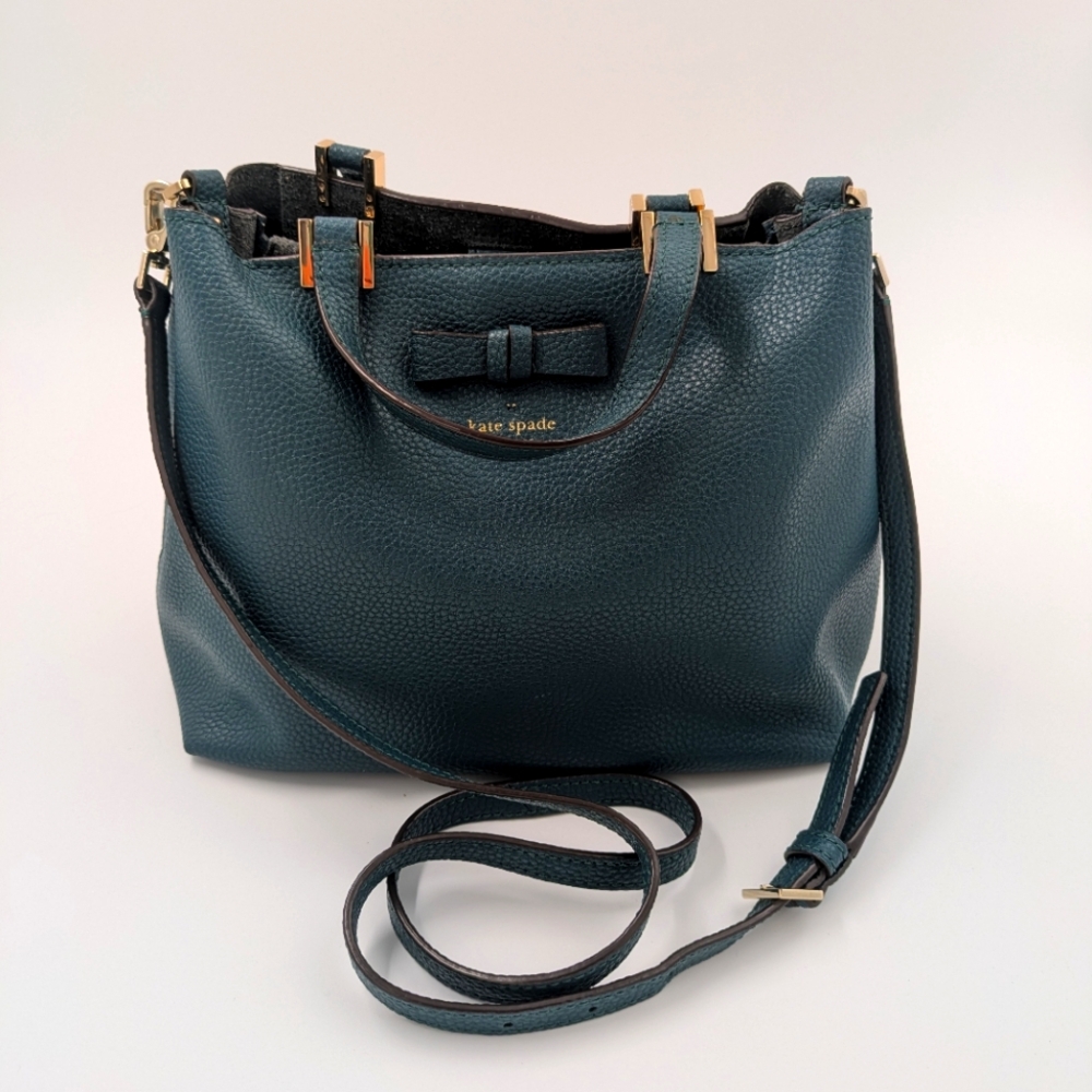 Kate Spade Gwyn Emerald Teal Green Pershing Street Purse Pre-Loved